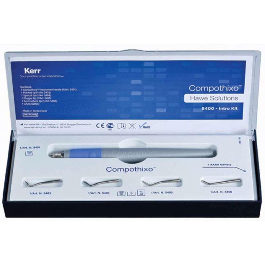 Compothixo Intro Kit (Компотиксо Интро Кит) - инструмент д/мод.композитов: 1рукоятка + 4 нас. KERR 5400