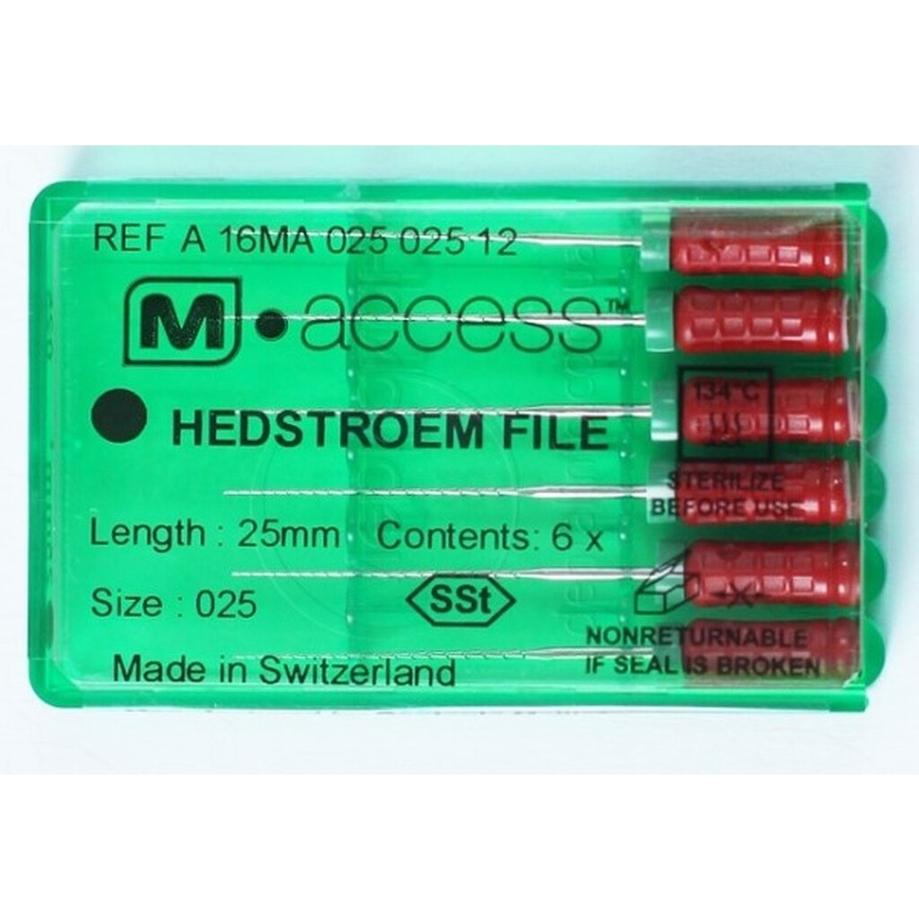 h.file n15 l25, 6 шт. m-access- каналорасширители ручные. DENTSPLY A16MA02501512