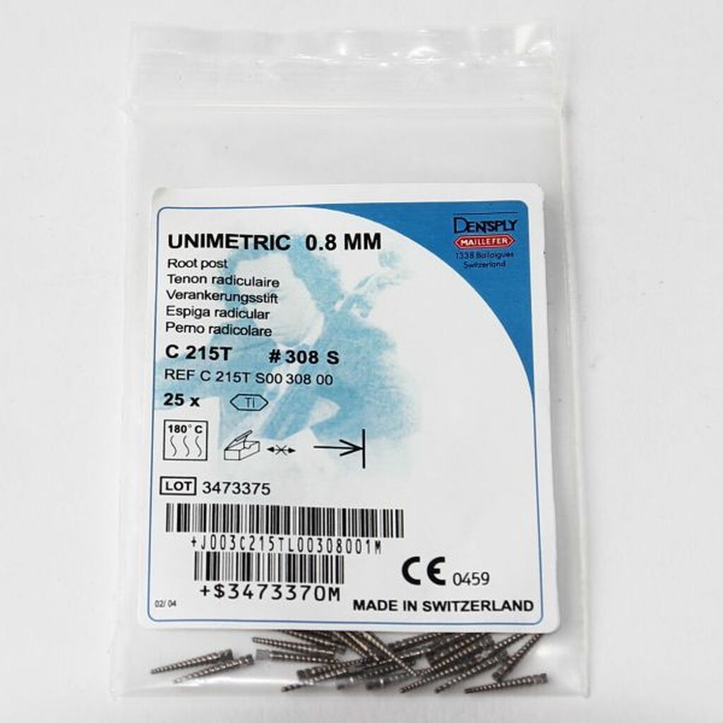 Unimetric 0.8mm  308|S 25шт. DENTSPLY 00000001115