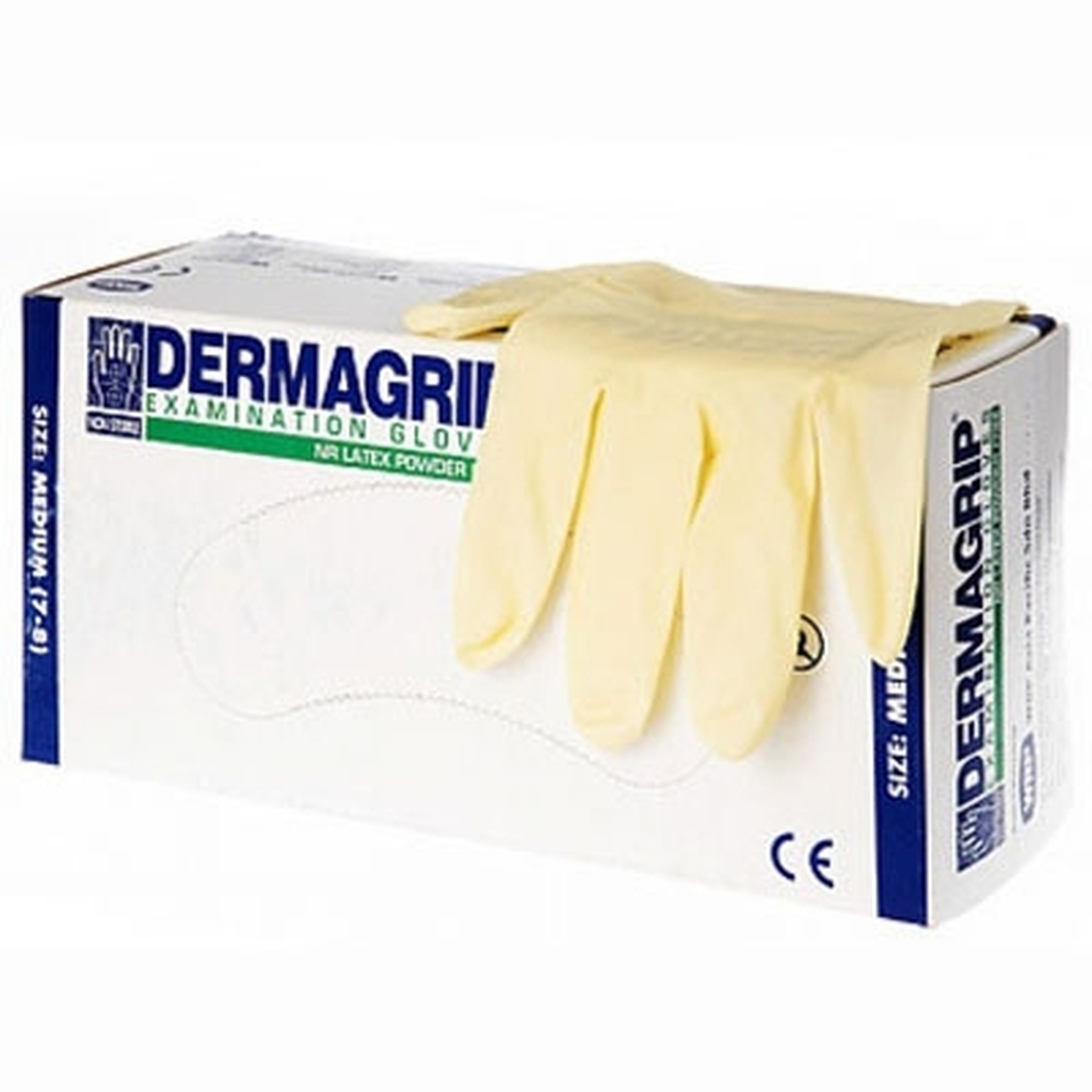 перчатки латексные dermagrip хs (5|6) 100 шт WRP 0001910727