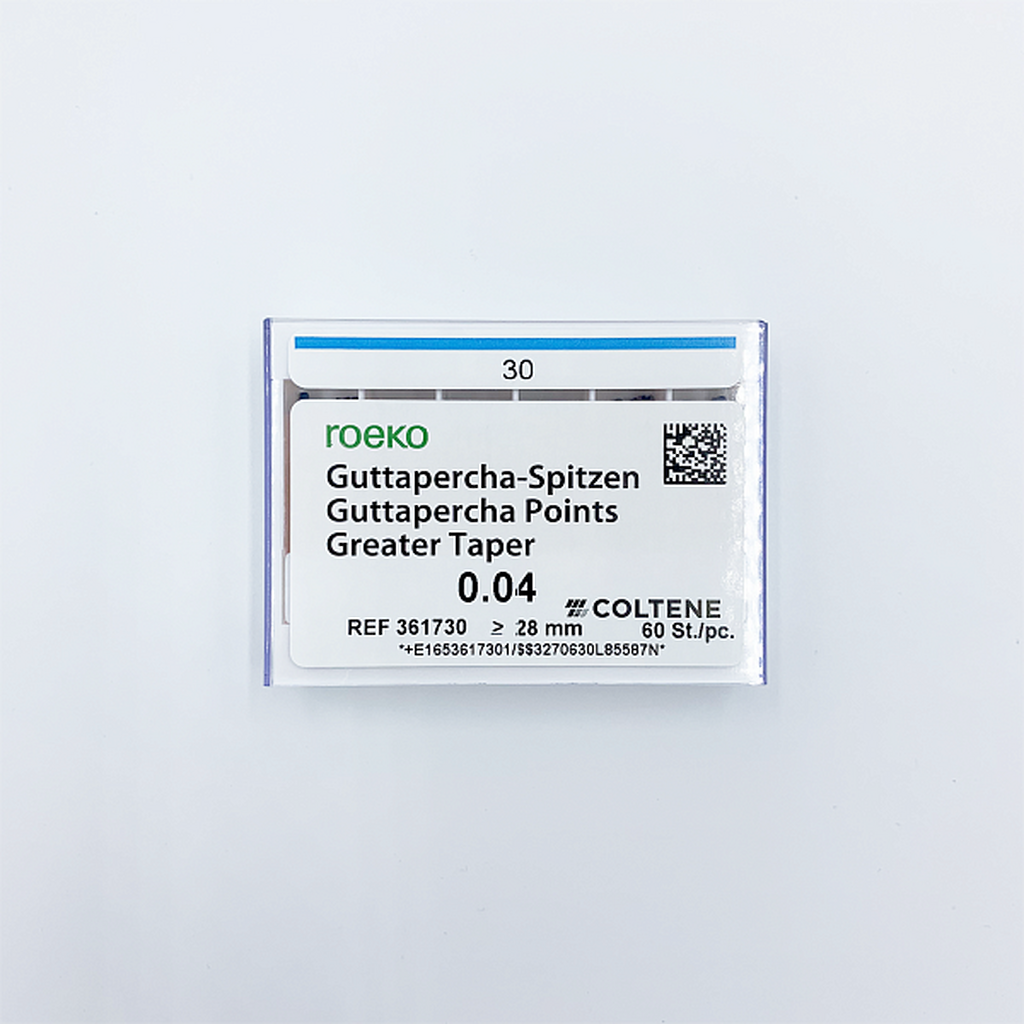 361730 ROEKO Guttapercha Points Greater Taper 0.04 #30, 60 шт COLTENE