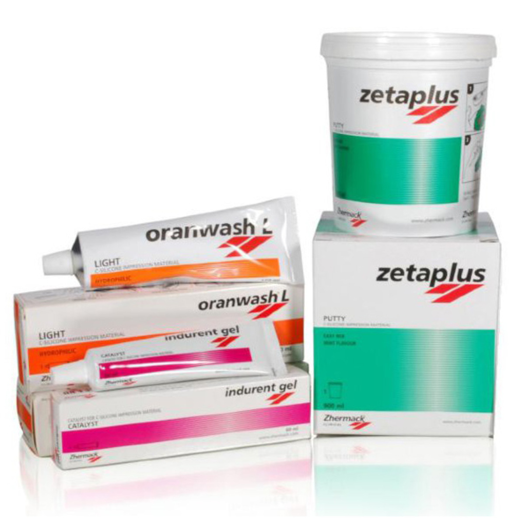 ZETAPLUS L INTRO KIT (Зетаплюс Л Интро Кит) - Набор: Zetaplus - 900 мл, Oranwash L- 140 мл, Indurent gel -60 мл, блокнот, C100730 ZHERMACK