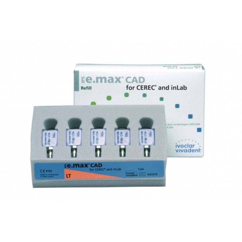 блоки ips e.max cad for cerec/inlab lt bl3 с14 5 шт. IVOCLAR VIVADENT 605345