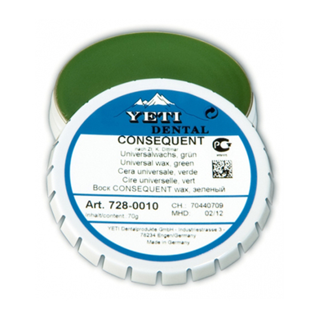 Воск универсальный CONSEQUENTзеленый, жестяная банка 70г YETI 728-0010