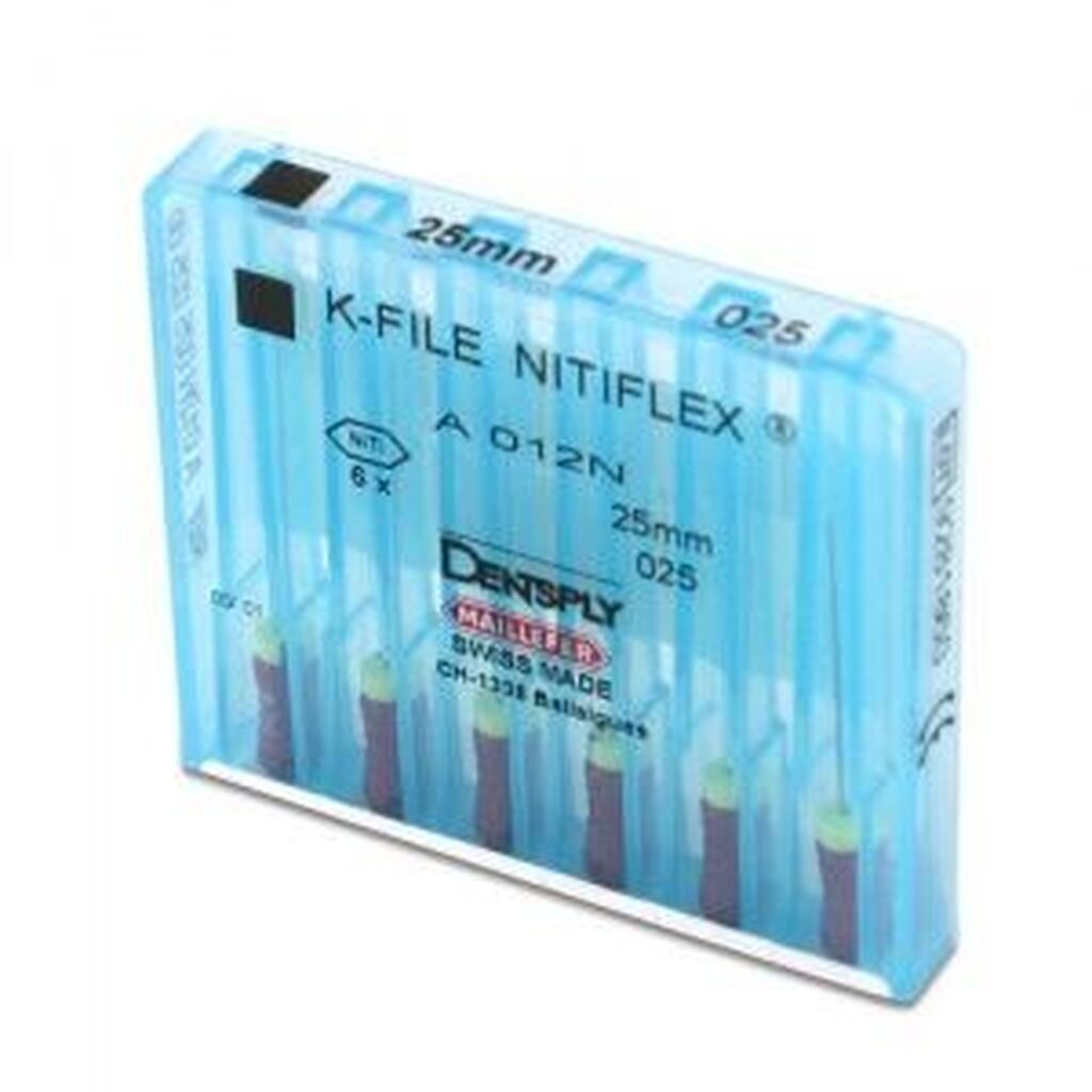 File Nitiflex N40 L25 6 шт. - каналорасширитель.  Ручной супергибкий из NiTi сплава. DENTSPLY A012N02504012