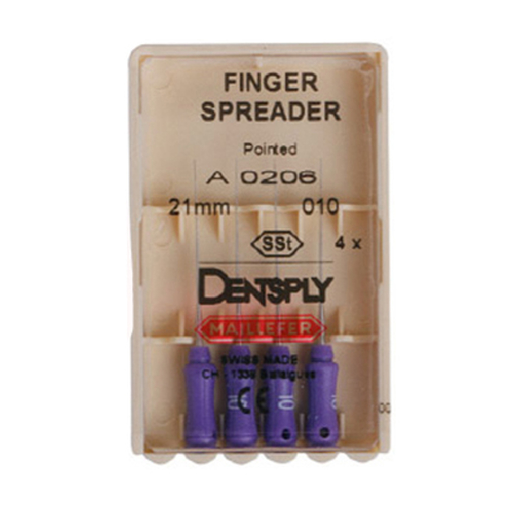 finger spreader n40 l25,4 шт. - уплотнитель гуттаперчи для латеральной конденсации, заостренный конец DENTSPLY A020602504000