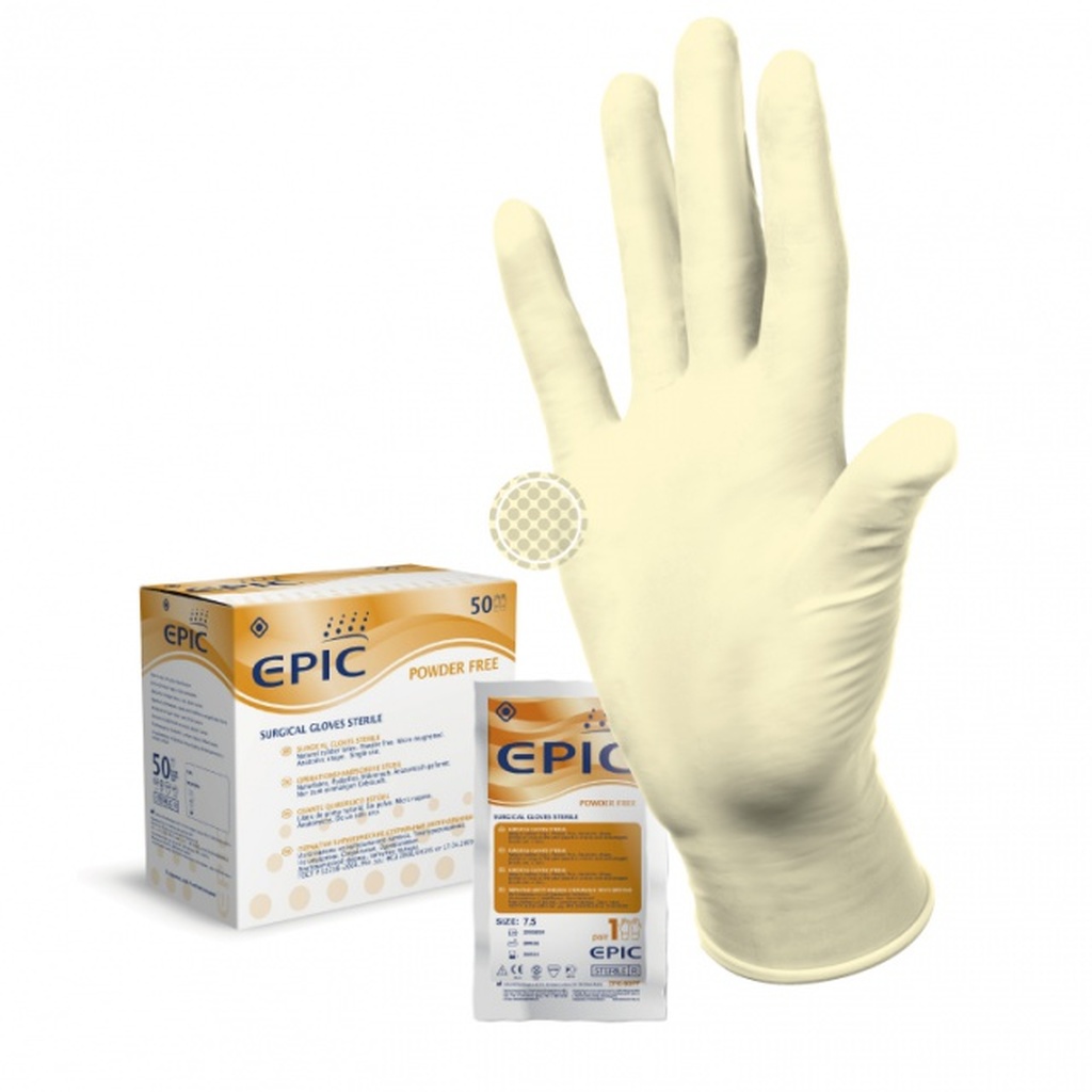 Перчатки EPIC SG PF р.8 стерильные хирургические, 1пара, Heliomed Epic SG PF 8,0_1пара