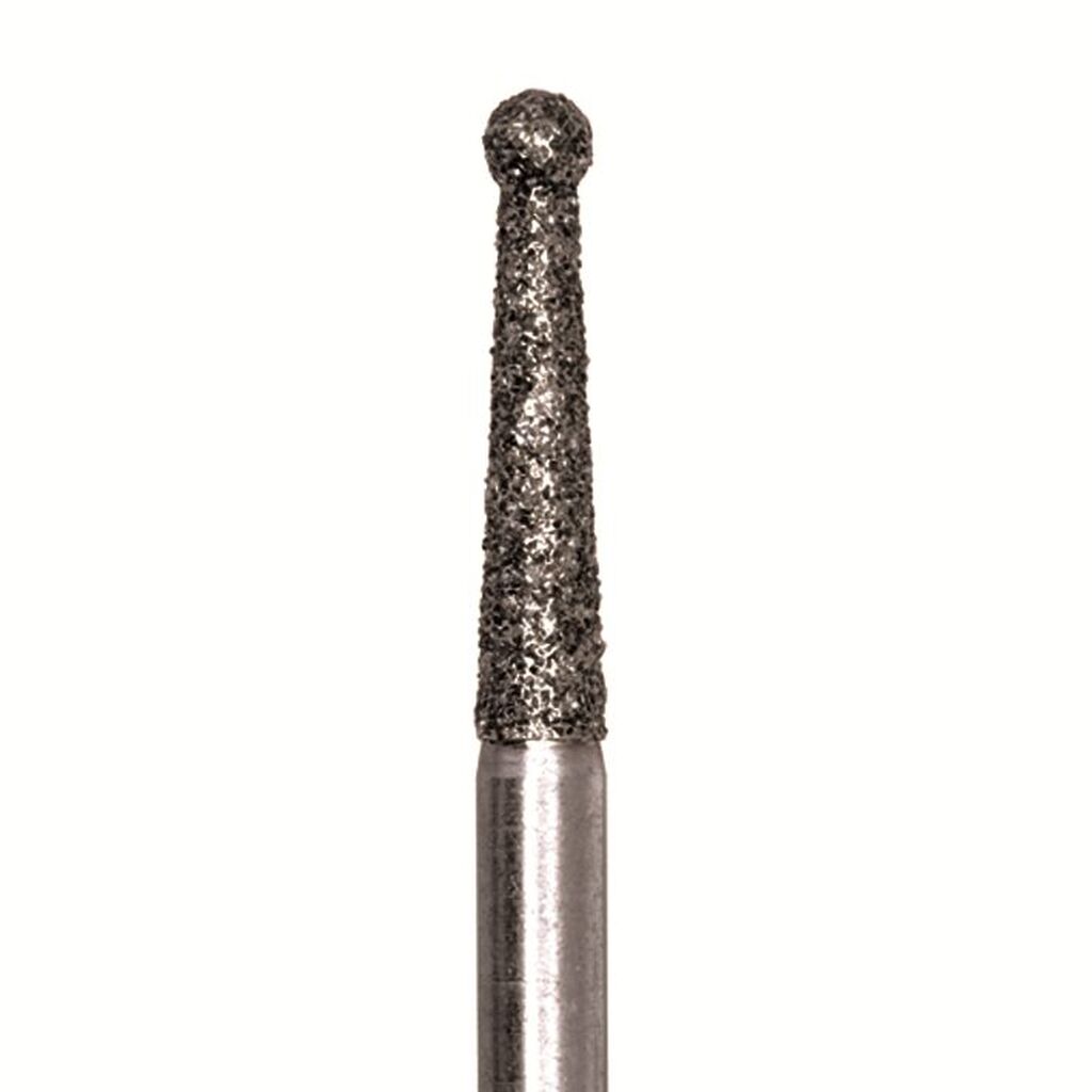 Бор алмазный 802L 019 FG, зеленый, 5 шт. Форма: конус с шариком на конце. JOTA 802LG.FG.019