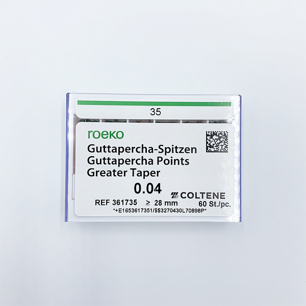 361735 ROEKO Guttapercha Points Greater Taper 0.04 #35, 60 шт COLTENE