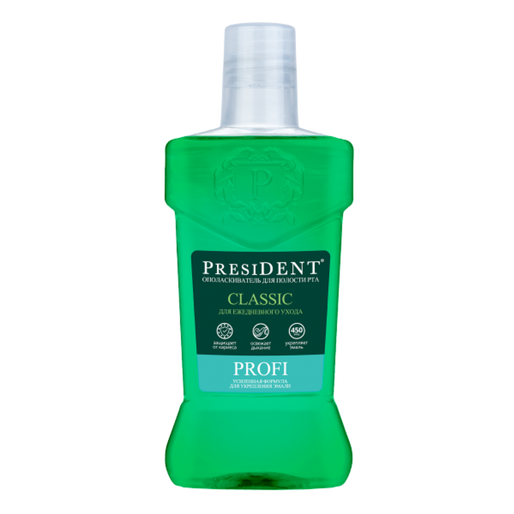 PRESIDENT®PROFI "Classic" 250 мл - Ополаскиватель для полости рта, ежедневный уход 31103