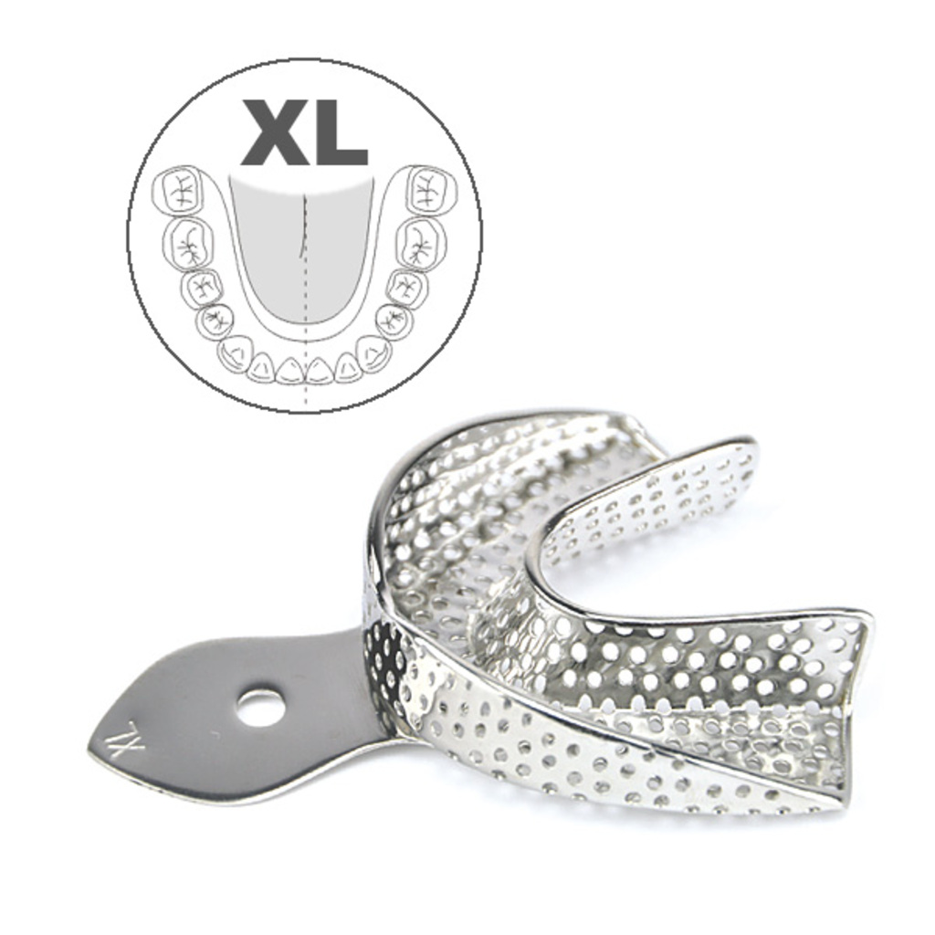 Ложка слепочная нижняя, XL, с перфорацией, из нержавеющей стали, 33-11 HLW 3311