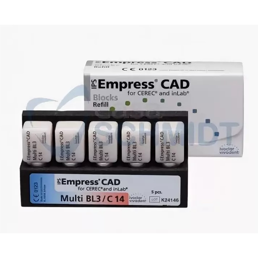 блоки ips e.max cad cerec/inlab mt bl3 c14 5 шт IVOCLAR VIVADENT 680033