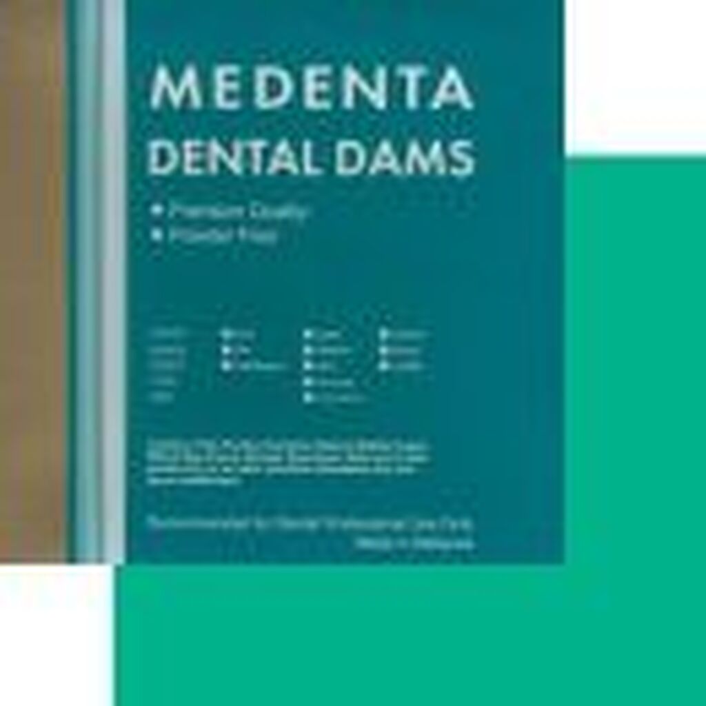 РабберДам -Завеса МЕДЕНТА стоматологическая резиновая для изоляции полости рта (36шт.) зеленая средняя MEDENTA 0001910744