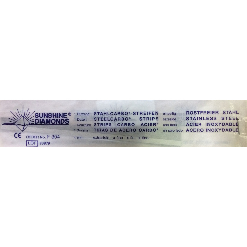штрипсы метал sunshine (м303) medium средняя зерн 100-120мкр 3мм толщ 01мм бесцветные 12 шт HORICO 110814