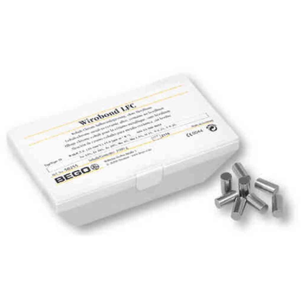 Сплав Wirobond Easy CoCr для керамики, Co (53,8%), Cr (25%), W (10,5%), Mo (2,5%), Fe (7%), 1кг Bego 50300