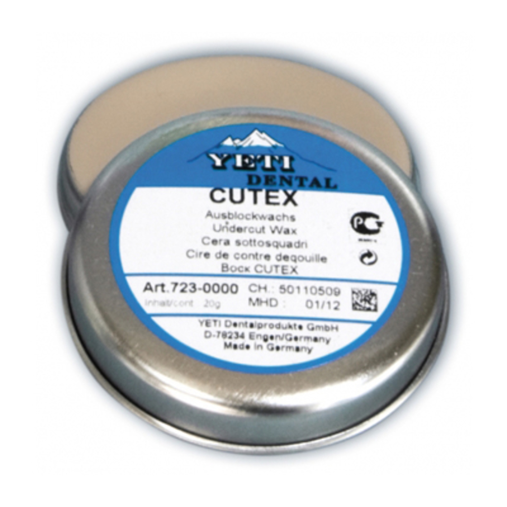 Воск для блокировки поднутрений CUTEX, жестяная банка, 20 г YETI 723-0000