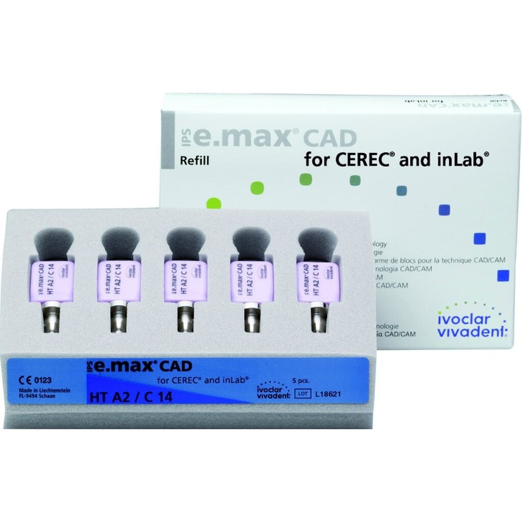 блоки ips e.max cad cerec/inlab lt bl1 c14 5 шт. IVOCLAR VIVADENT 605343