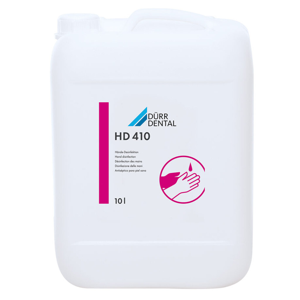 HD 410 (ХД 410), 10 л - Жидкость для гигиенической обработки рук медицинского персонала и обработки рук хирургов DURR DENTAL CDH410B9350