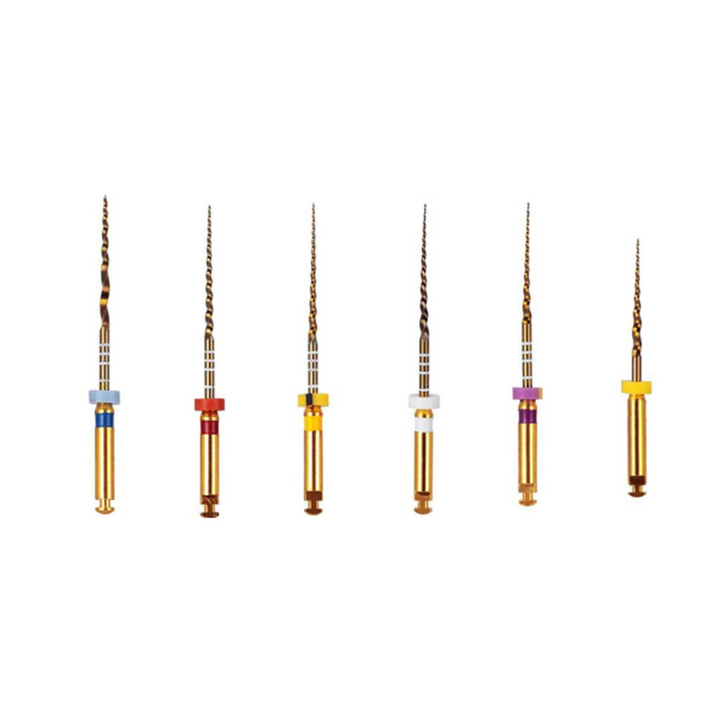 Niti файлы Gold-Taper 25mm (SX,S1,S2,F1,F2,F3) 6шт/уп  - Машинные файлы, ассорти GEOSOFT ENDOLINE ГЕ03.025.00