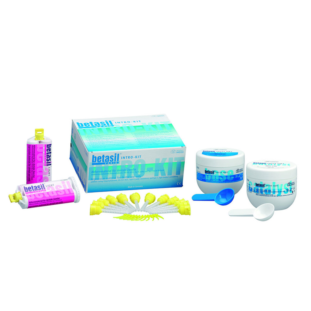 Слепочная масса А-силиконовая Betasil Putty (Бетасил Патти) A70 НАБОР 2х300мл база, 2х50 коррег, канюли MUELLER OMICRON 88689