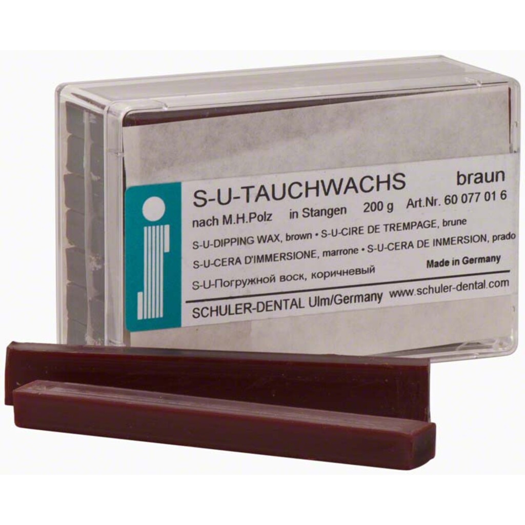 S-U-TAUCHWACHS Погружной воск в брусках коричневый по М.Н.Польцу, твердый, уп. 200 г Schuler Dental 60077016