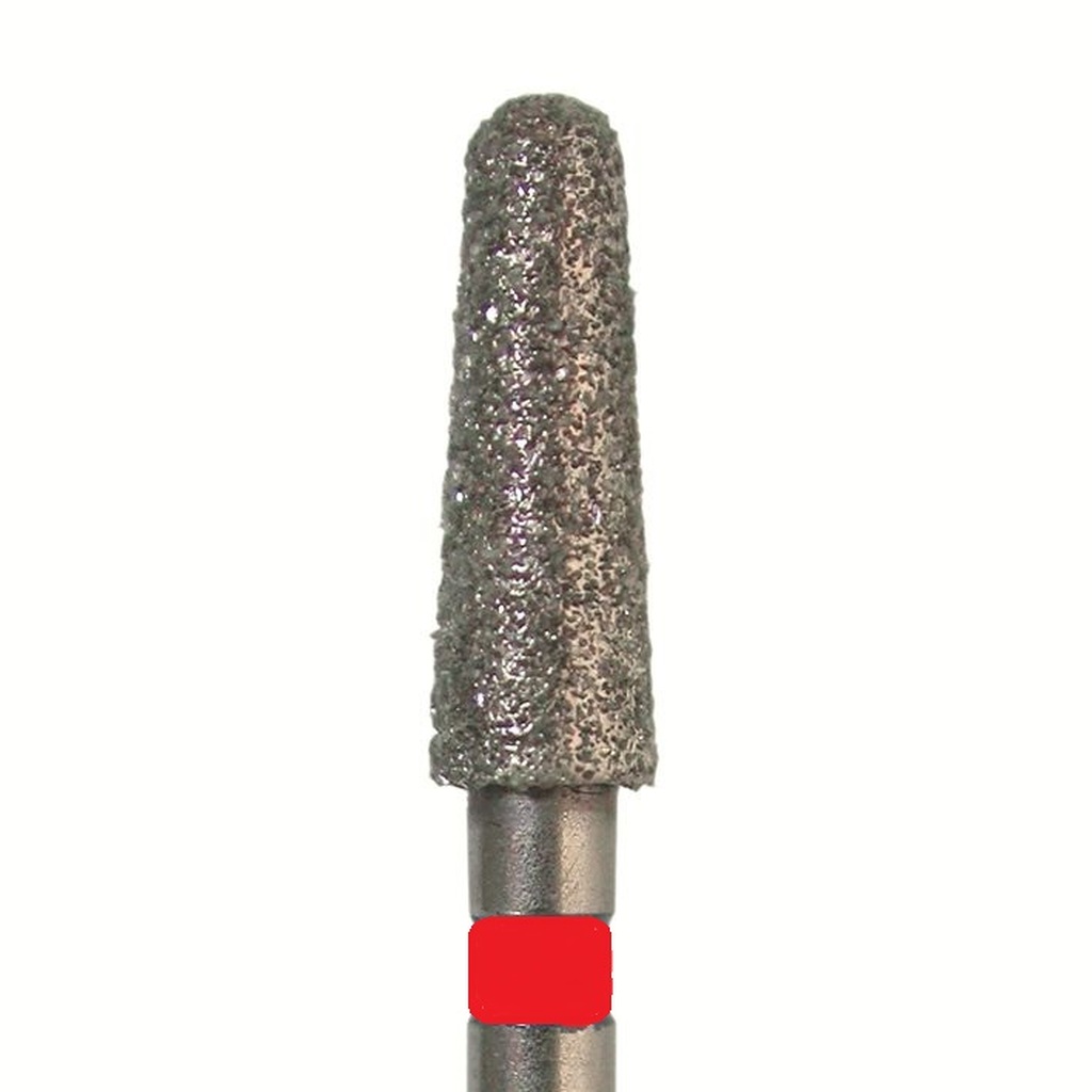 Бор алмазный 849 010 FG, красный, 5 шт. Форма: конус с закругленным концом. JOTA 849F.FG.010