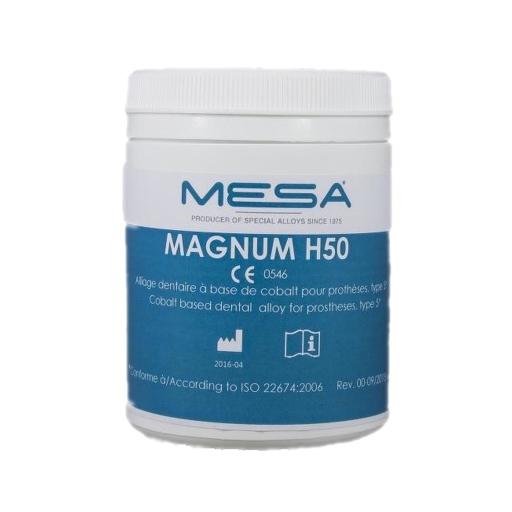 сплав mesa magnum h50 для бюгелей, co (64%), cr (29%), mo (6,5%) 1 кг, без бериллия. 40020026A/40020016А