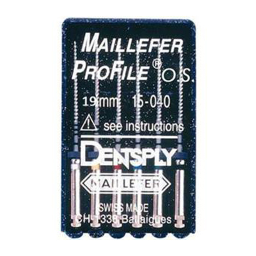 ProFile O.S. №4 L19мм - набор каналорасширителей машинных. из NiTi-сплава. DENTSPLY A035921900400