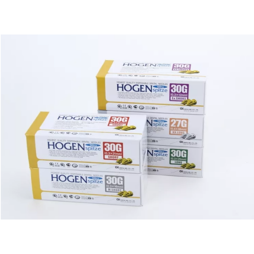 Иглы карпульные 30Gх16mm (0.3 х 16), 100 штук, HOGEN spitze (CKDental) C-K Dental 1630G
