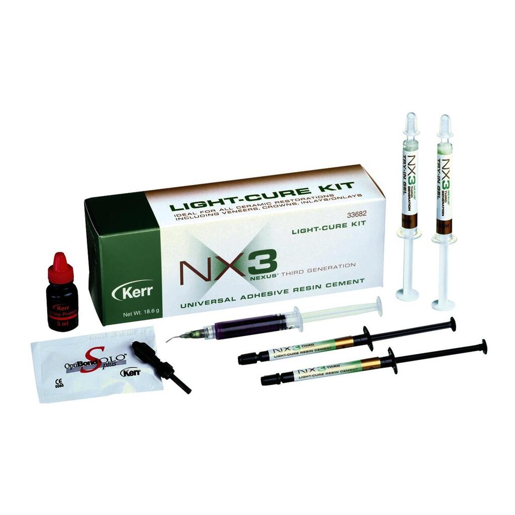 NX3 Light-Cure Kit (Лайт-Кэр Кит) Цемент NX3, светоотверждаемый набор KERR 33682