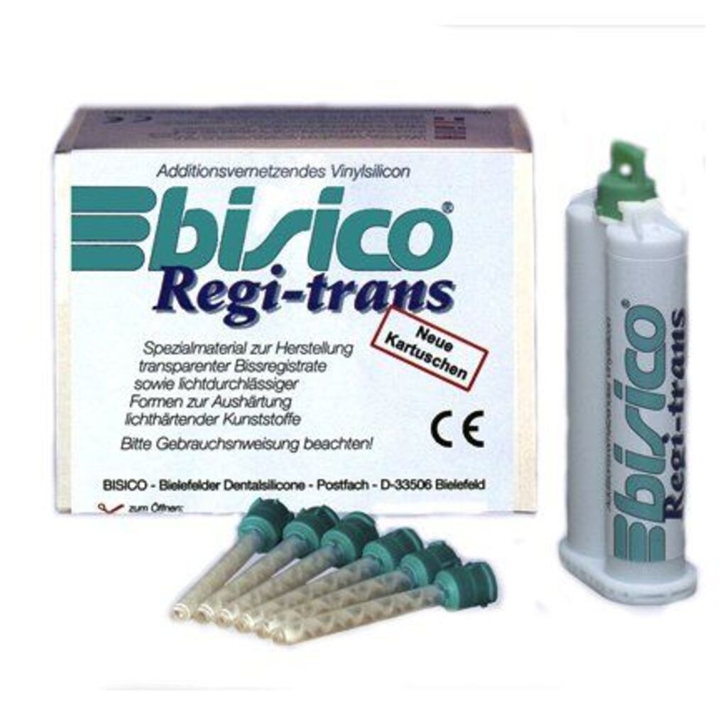 Прозрачный материал BISICO REGI-TRANS (Бисико Реги-Транс)  для регистрации прикуса 3х50 мл, 18 смесителей, 71900