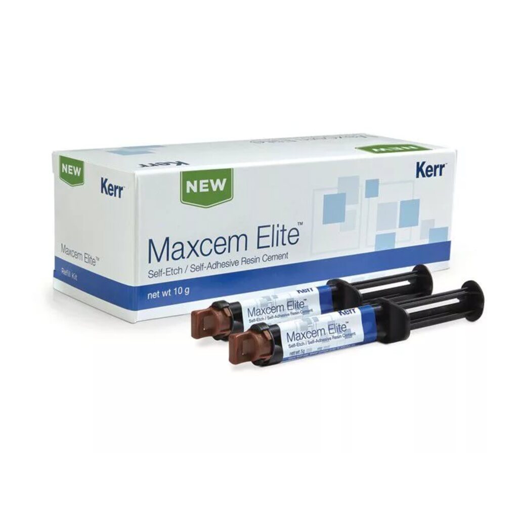 MaxCem Elite Mini Kit (МаксЦем Элит Мини Кит), прозрачный  (1шпр.х5г) -  Композитный цемент двойного отверждения KERR 34057