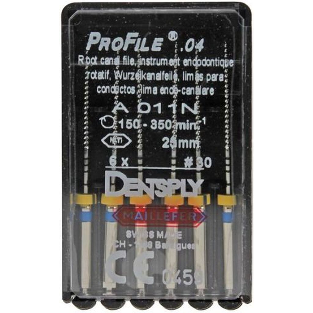 profile 04.ra n30 l25, 6 шт. - каналорасширитель. машинный из niti-сплава. DENTSPLY A011N22503012