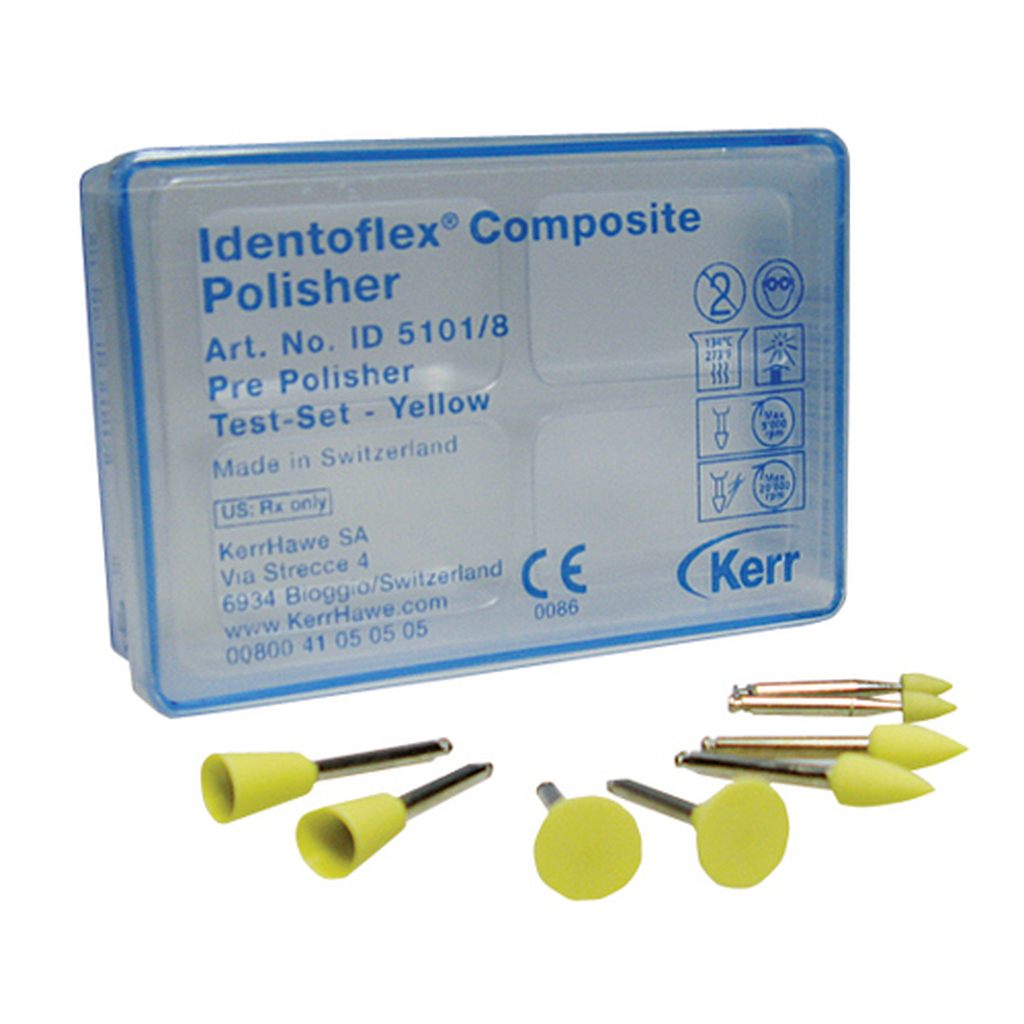 Набор полиров Identoflex Composite Polishers TestSet -  для предварительной полировки композитов KERR ID 5101/8