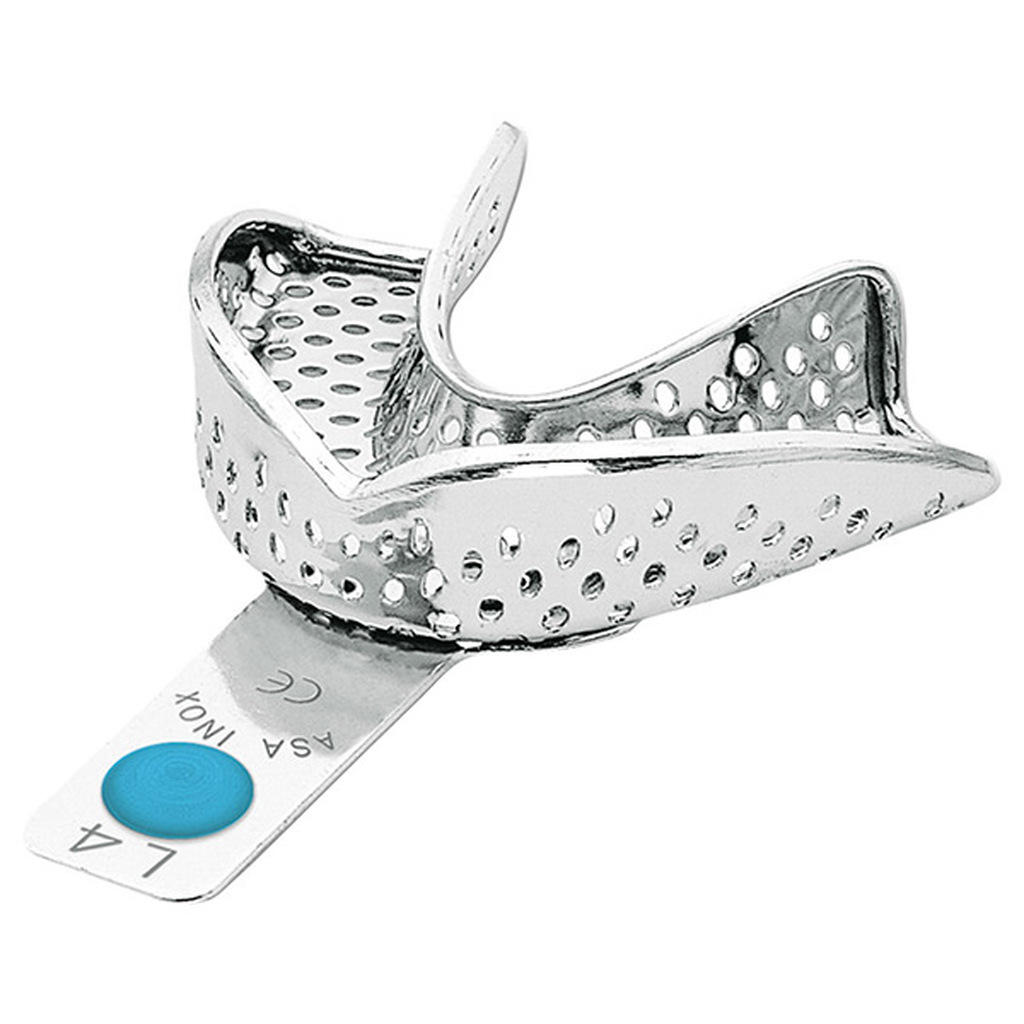 Ложка слепочная Asa Dental Perma-Lock нижняя средняя (M) с перфорацией с бортиками, 2804-L4