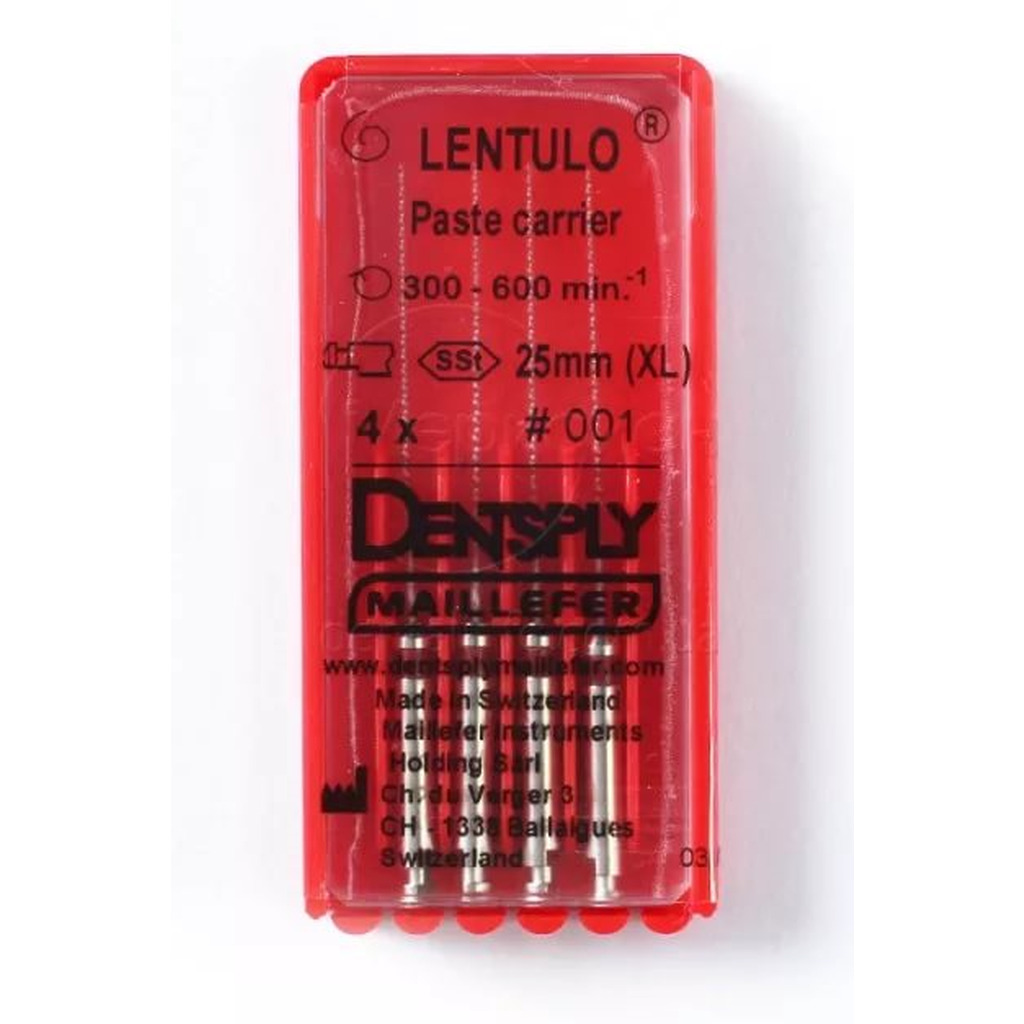 lentulo n4 l25 (iso 70-90), 4 шт. - каналонаполнитель машинный, d = 1,0 мм.(черный) DENTSPLY A002222500412