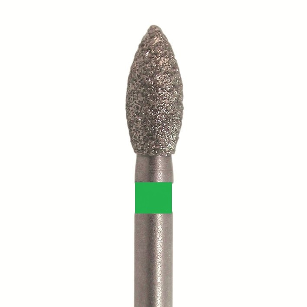 Бор алмазный 830 016 FG, зеленый, 5 шт. Форма: пламя. JOTA 830G.FG.016