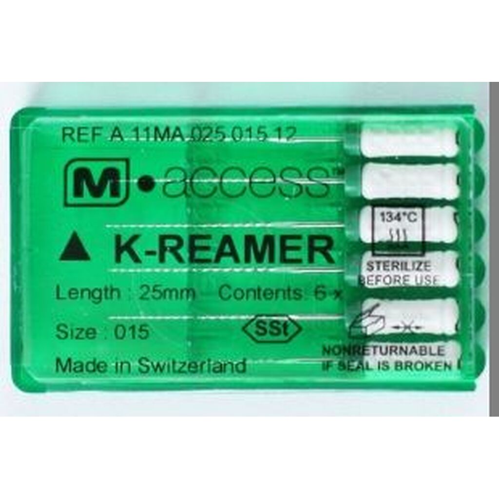 k.reamer n15/40 l25 6 шт. m-access - ручной каналорасширитель. DENTSPLY A11MA02590012