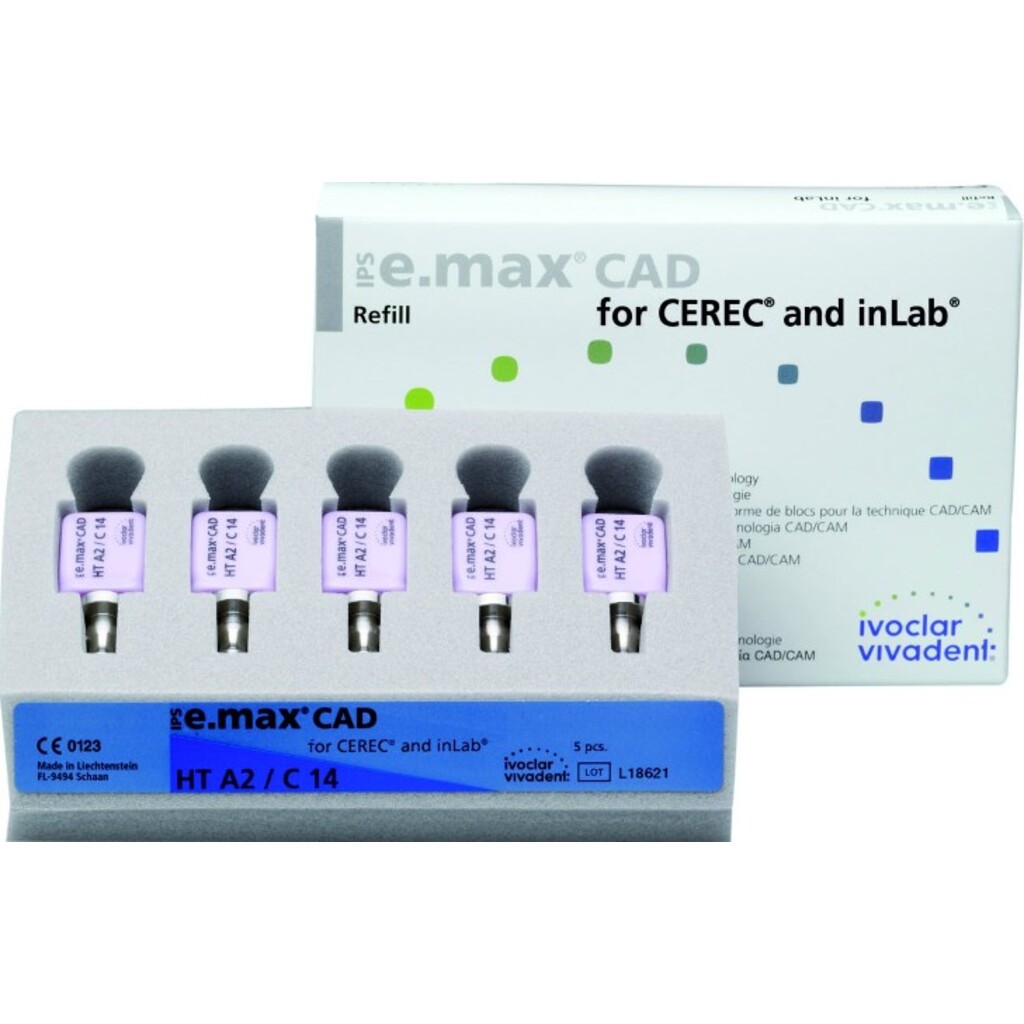Блоки из стеклокерамики IPS e.max CAD CEREC/inLab HT A1 I12/5 IVOCLAR VIVADENT 626391
