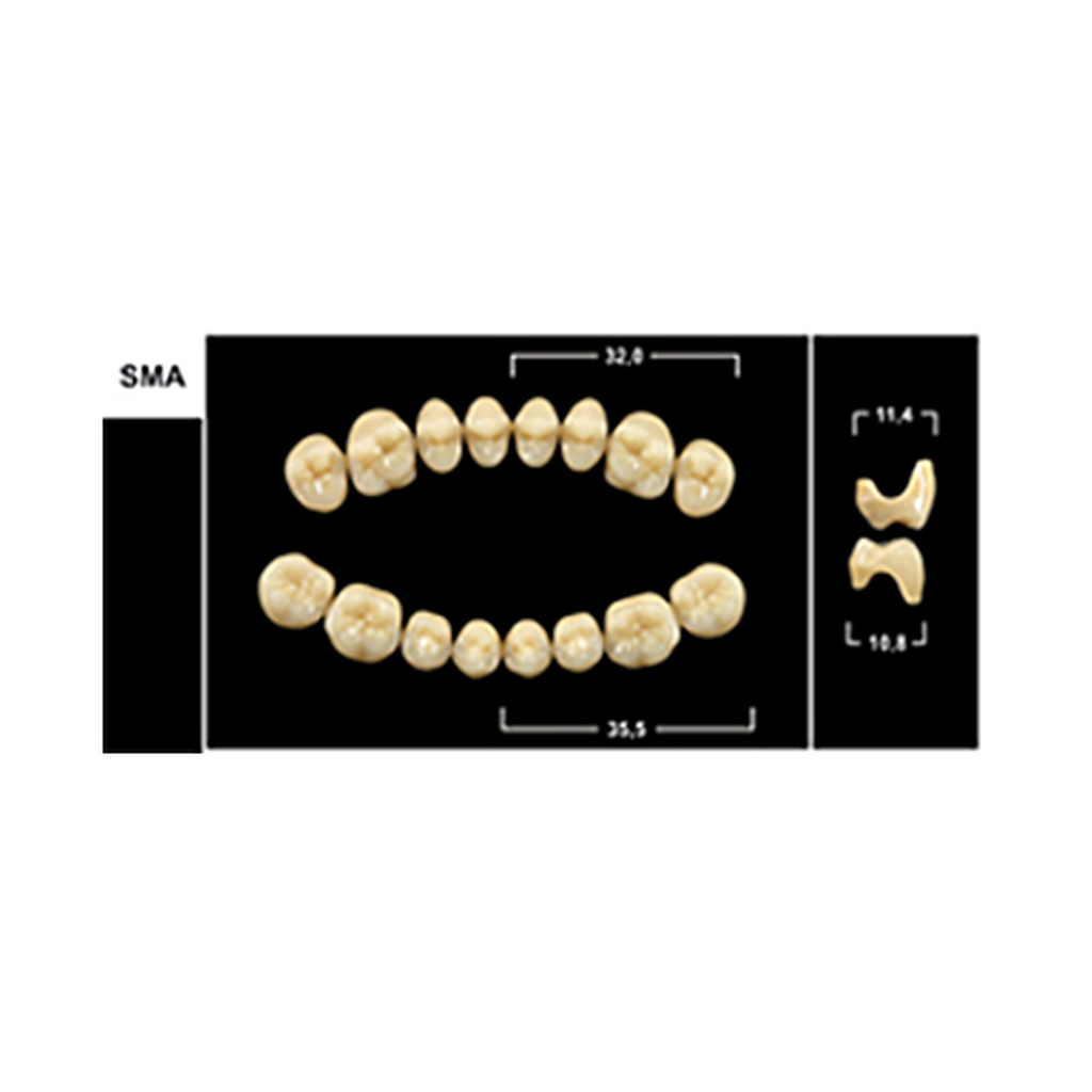 Зубы Yeti A3 SMA жев.верх (Tribos) 8шт. Германия 22203