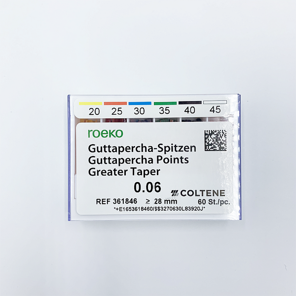 361846 ROEKO Guttapercha Points Greater Taper 0.06 #20-45, 60 шт COLTENE