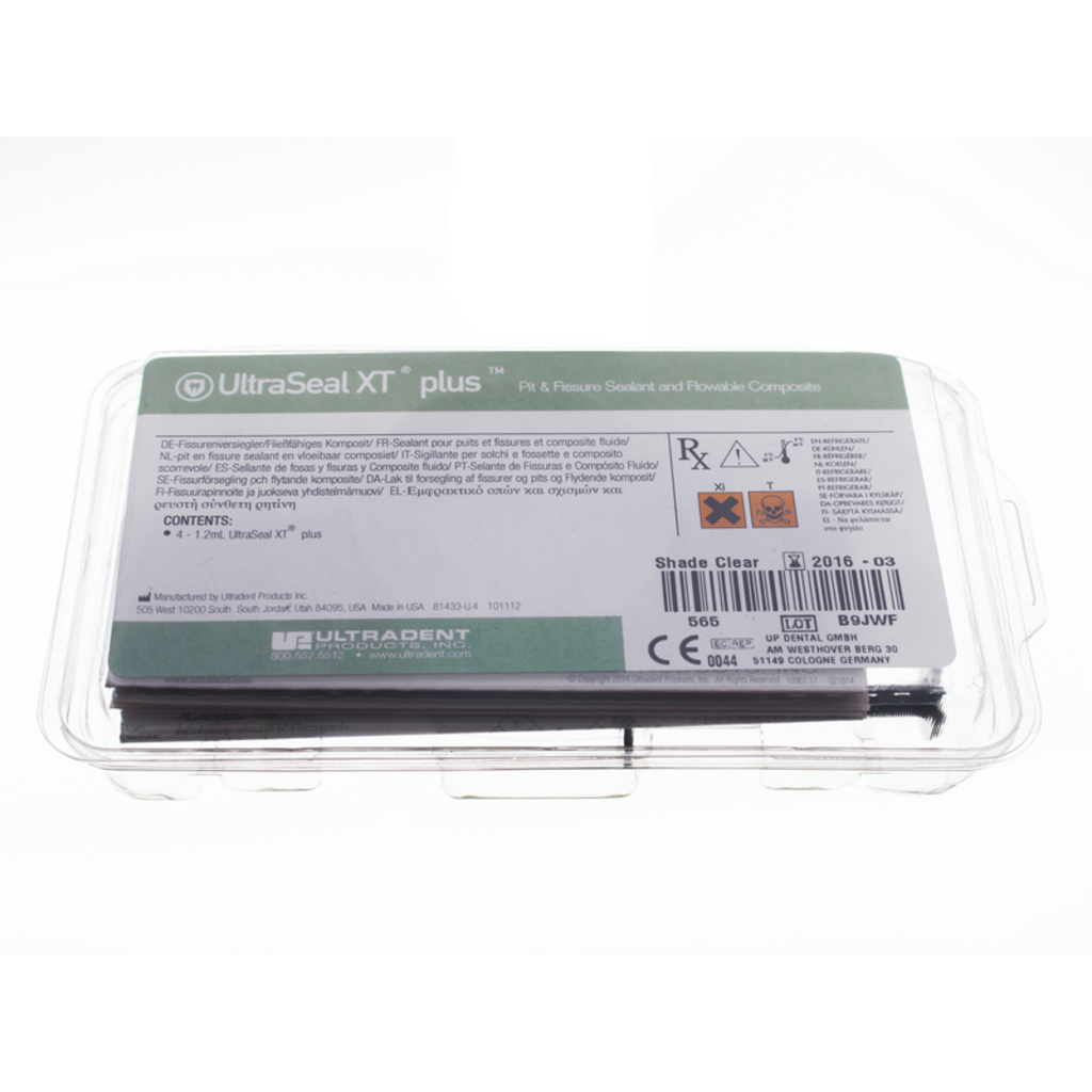 UltraSeal XT Plus Clear Refill (УльтраСил ХТ Плас Клеа Рефил), 4 шприца  по 1,2 мл  - Гидрофильный герметик для ямок и фиссур ULTRADENT 565