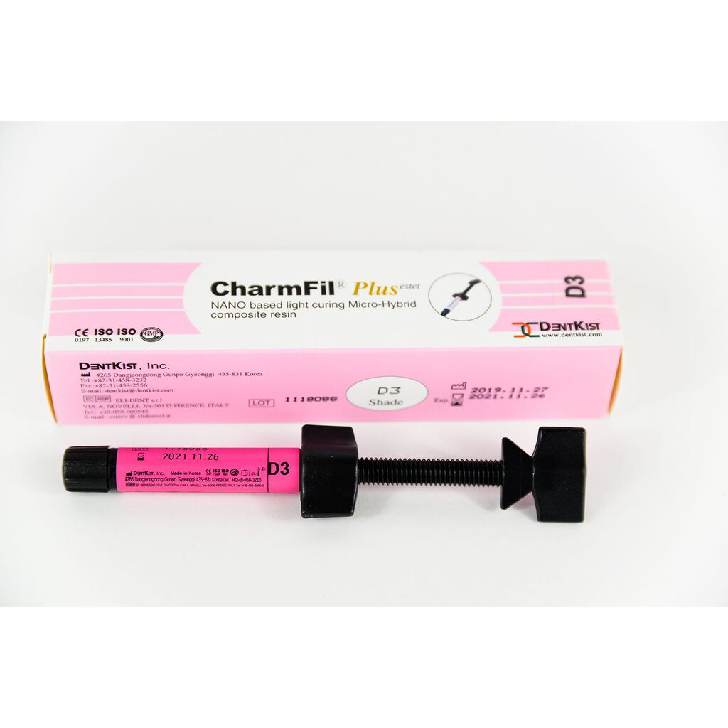 CharmFil Plus Refill (ЧармФил Плюс Рефил) цвет  D3,  шприц 4г  - Светоотверждаемый пломбировочный материал,  DentKist PlusD3