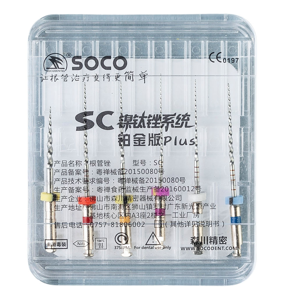 SOCO SC PLUS,  ассорти 21 мм - Файлы машинные с памятью формы, 6шт. 1000081