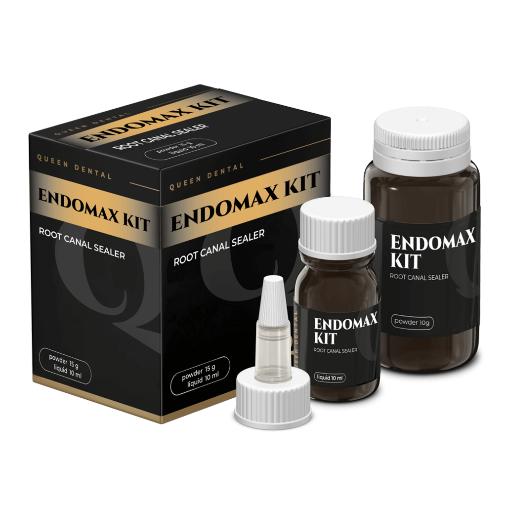 Endomax Kit  (Эндомакс), набор, 15г+10мл -Универсальное средство для пломбирования корневых каналов, RF1510EM000, Queen Dental