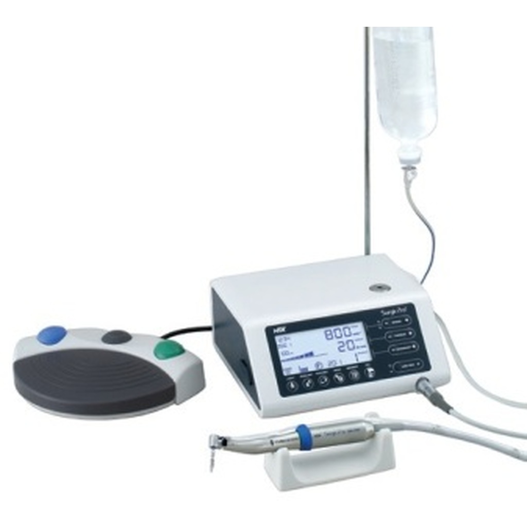 Физиодиспенсер Surgic PRO+ OPT (230V) Комплект с блоком управления с функцией записи данных, микромотором SGL70M с подсветкой LED, педалью FC-78, наконечником с оптикой X-DSG20L (понижение 20:1), ирригационными шлангами (5шт NSK Y1002096
