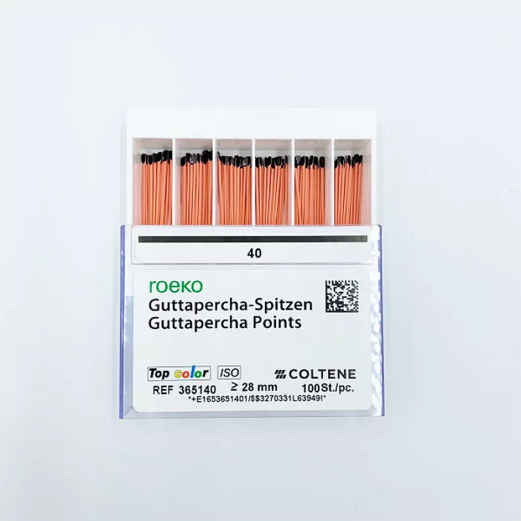365140 ROEKO Guttapercha Points Top Color ISO 40, 100 шт COLTENE