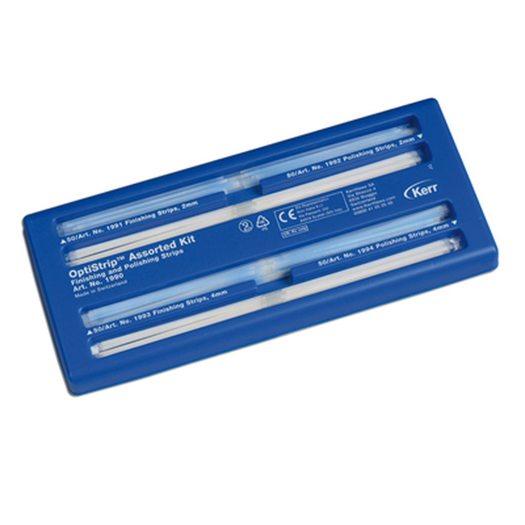 Штрипсы (полоски) OptiStrip, набор Assorted: 4 упаковки по 50 полосок каждого вида KERR 1990