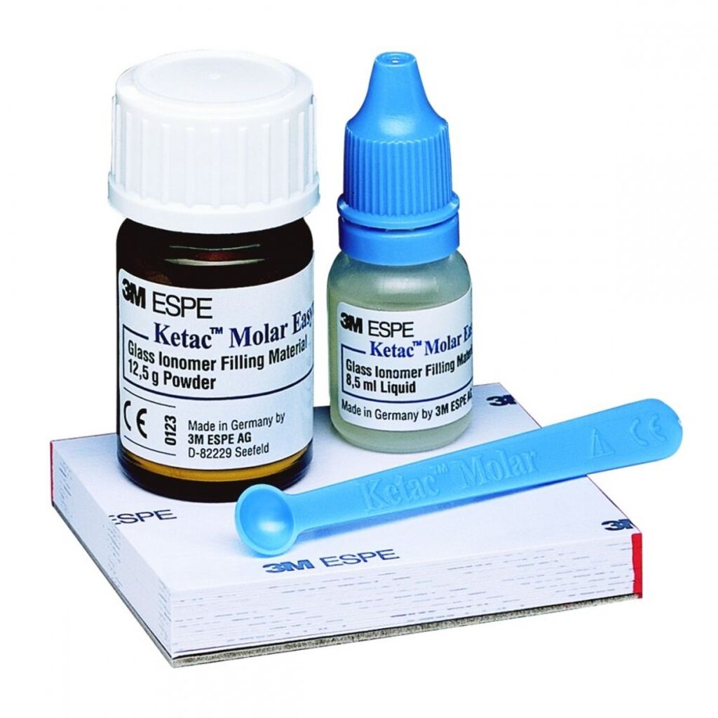 Ketac Molar Easymix ART (Кетак Моляр Изимикс АРТ), порошок 12,5г, жидкость 8,5мл, пробный набор для ART методики - стеклоиономерный пломбировочный материал облегченного смешивания, 7100040504 3М 56633