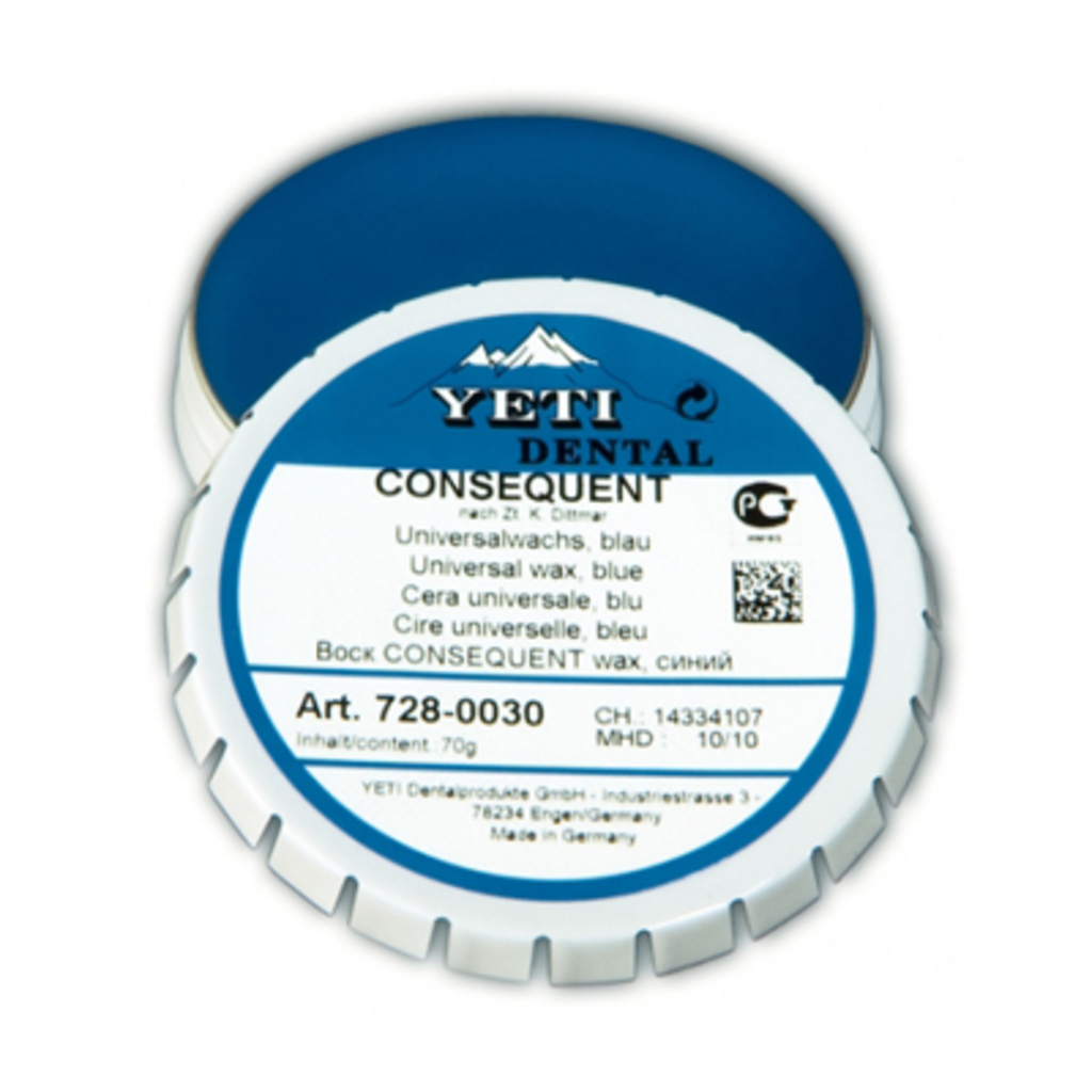 Воск универсальный CONSEQUENT голубой, жестяная банка 70г YETI 728-0030